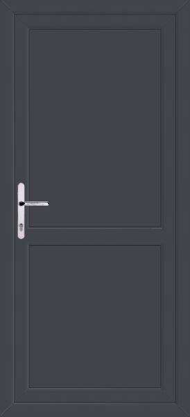Anthracite Grey Plain Upvc Panel Back Door