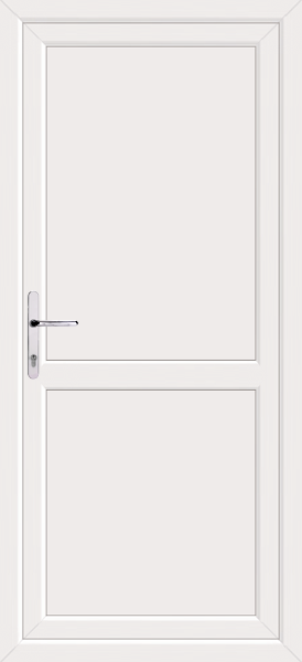 White Plain Upvc Panel Back Door