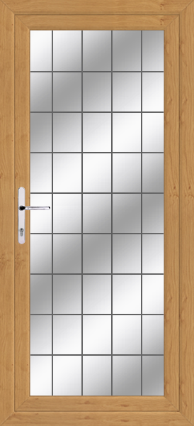 Irish Oak Fully Glazed Box Lead Upvc Back Door