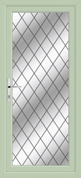 Chartwell Green Fully Glazed Diamond Lead Upvc Back Door
