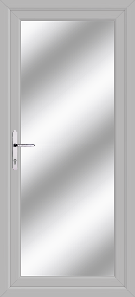 Agate Grey Full Glazed Clear/Pattern Upvc Door