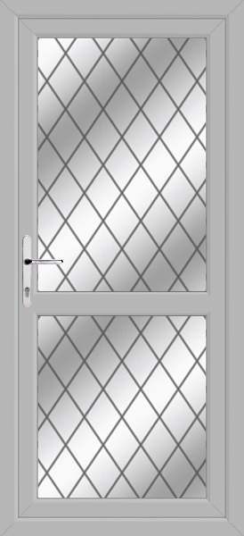 Agate Grey Double Diamond Lead Back Door