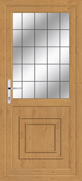 Irish Oak Greenock Square Lead Pvcu Back Door