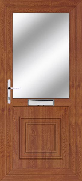 Golden Oak Greenock Clear/Pattern New Upvc front doors