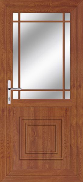 Golden Oak Greenock Edwardian Bar Upvc Back Door