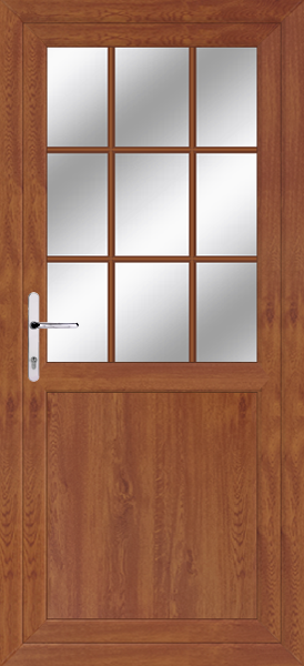 Golden Oak Flat Panel Georgian Bar Door