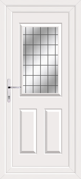 White Katrine Box Lead Upvc Back Door