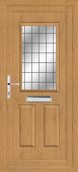 Irish Oak Katrine Square Lead Upvc Door