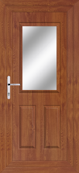 Golden Oak Katrine Clear/Pattern Upvc Back Door