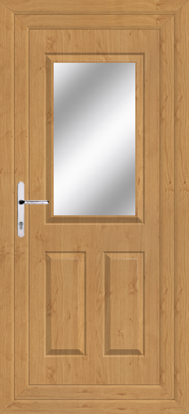 Irish Oak Katrine Clear/Pattern Upvc Back Door