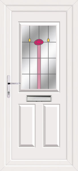 White Katrine Jura Upvc Front Door