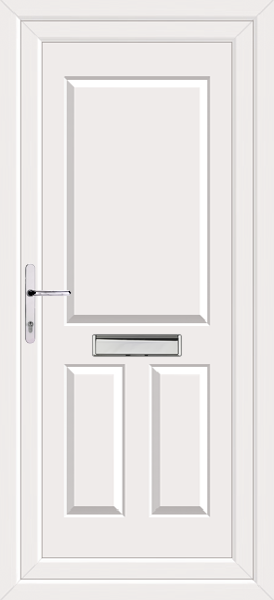 White Katrine Solid Upvc Door