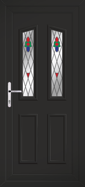 Black Kishorn Two Bell Upvc Back Door