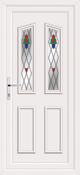 White Kishorn Two Bell Upvc Back Door