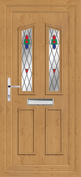 Irish Oak Kishorn Two Bell Upvc Door