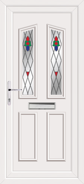 White Kishorn Two Bell Upvc Door
