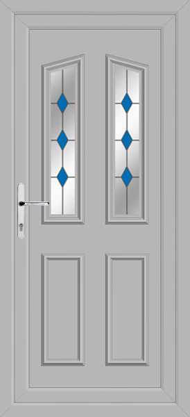 Agate Grey Kishorn Two Blue Diamond Upvc Back Door