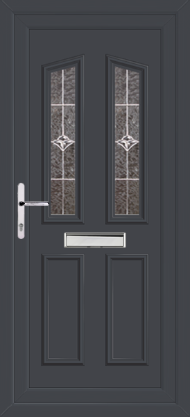 Anthracite Grey Kishorn Bourges upvc front doors