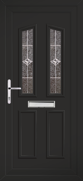 Black Kishorn Bourges upvc front doors