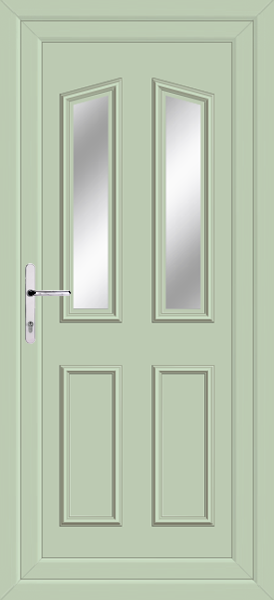 Chartwell Green Kishorn Two Clear/Pattern Upvc Back Door