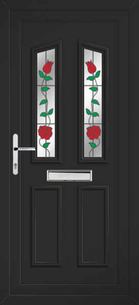 Black Kishorn Two Climbing Rose New door