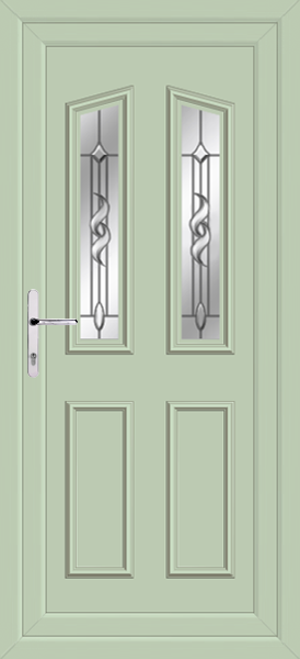 Chartwell Green Kishorn Two Crystaline Upvc Back Door