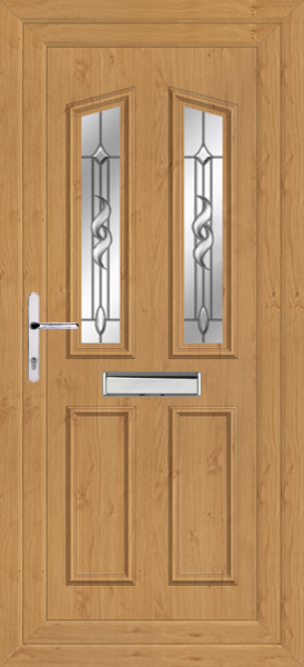 Irish Oak Kishorn Two Crystaline Upvc front door