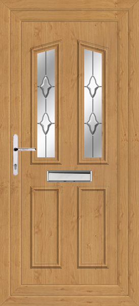 Irish Oak Kishorn Two Quartz Upvc front door