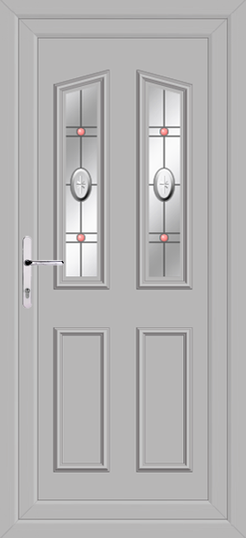 Agate Grey Kishorn Two Rosette Upvc Back Door