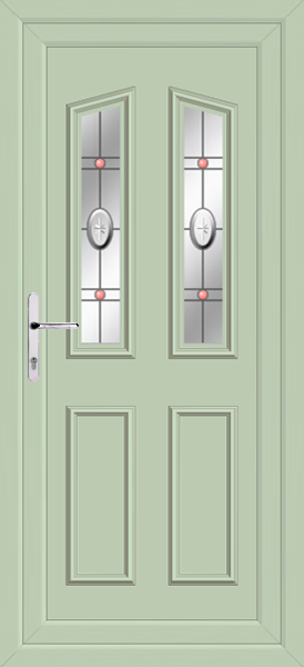 Chartwell Green Kishorn Two Rosette Upvc Back Door