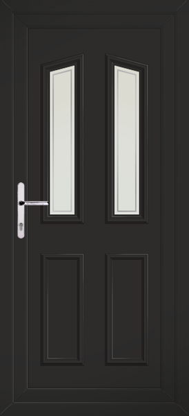 Black Kishorn Two Pavia Upvc Back Door
