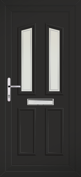 Black Kishorn Two Pavia Upvc Front Door
