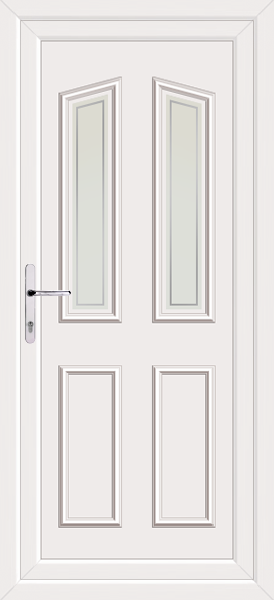 White Kishorn Two Pavia Upvc Back Door