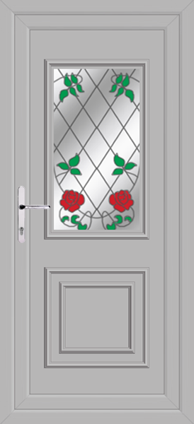 Agate Grey Leven Classic Climbing Rose Upvc Back Door
