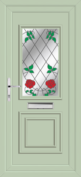 Chartwell Green Leven Classic Climbing Rose Upvc front doors