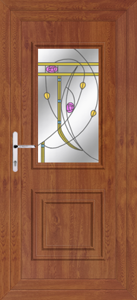 Golden Oak Leven Classic Ensay Upvc Back Door