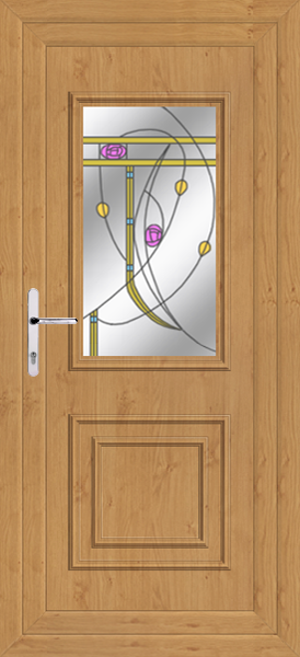 Irish Oak Leven Classic Ensay Upvc Back Door