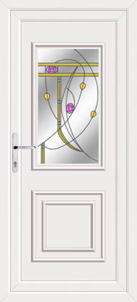White Leven Classic Ensay Upvc Back Door