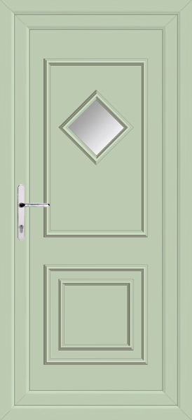 Chartwell Green Leven One Clear/Pattern Upvc Back Door