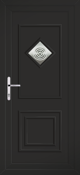 Black Leven One Genoa Upvc Back Door