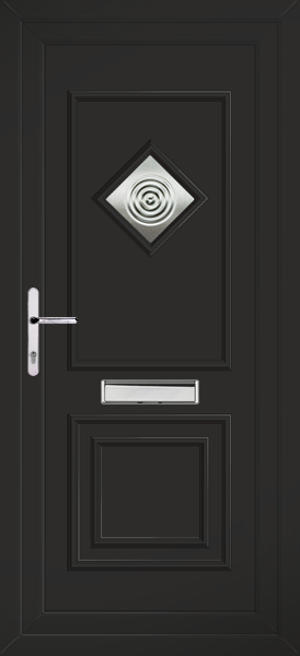 Black Leven One Genoa Upvc Front Door