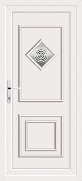 White Leven One Genoa Upvc Back Door