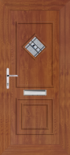 Golden Oak Leven One Massa Upvc Front Door