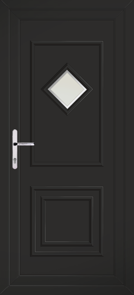 Black Leven One Naples Upvc Back Door