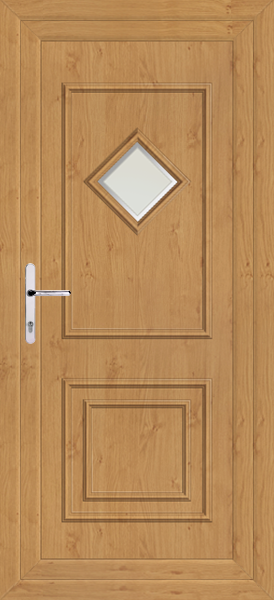 Irish Oak Leven One Naples Upvc Back Door
