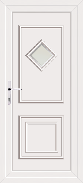 White Leven One Naples Upvc Back Door