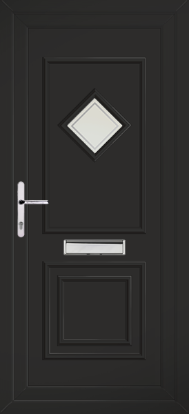 Black Leven One Pavia Upvc Front Door