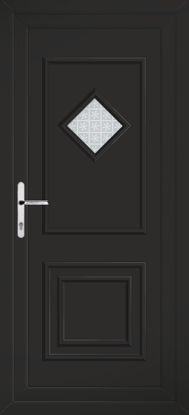 Black Leven One Pesaro Upvc Back Door