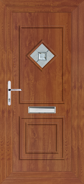 Golden Oak Leven One Venice Upvc Front Door