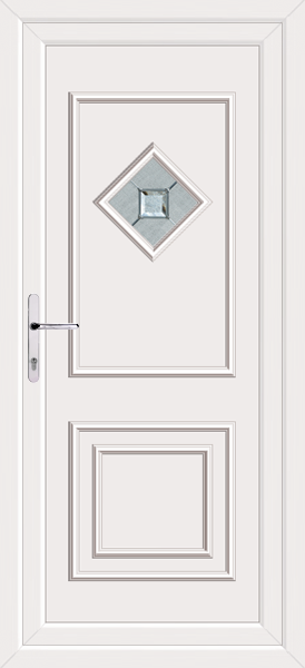 White Leven One Venice Upvc Back Door